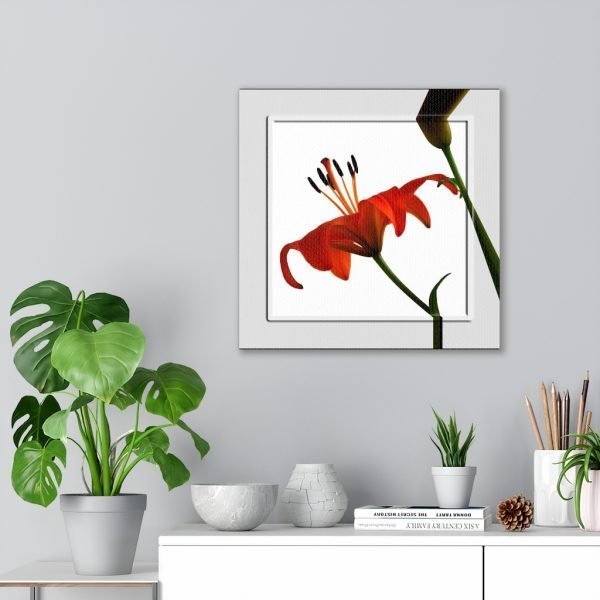 Square Canvas Wall Art ORANGE LILY - Image 5