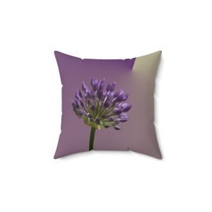 Floral Square Pillow LILY OF THE NILE (Faux Suede)