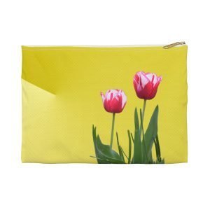 Floral Flat Pouch SPOTTED TULIP yellow