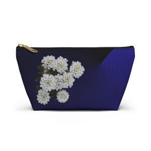 Floral T-bottom Pouch CANDYTUFT blue