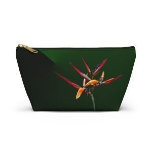 Floral T-bottom Pouch BIRD OF PARADISE green