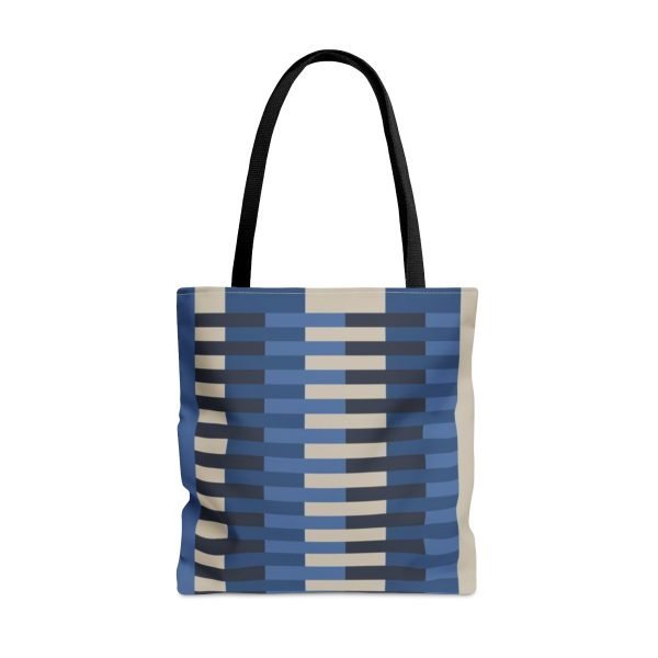 Geometric Tote Bag MARINE beige thin - Image 9