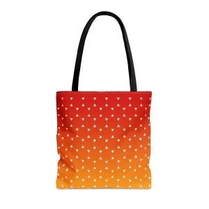 Geometric Tote Bag TINY triangles orange gradient