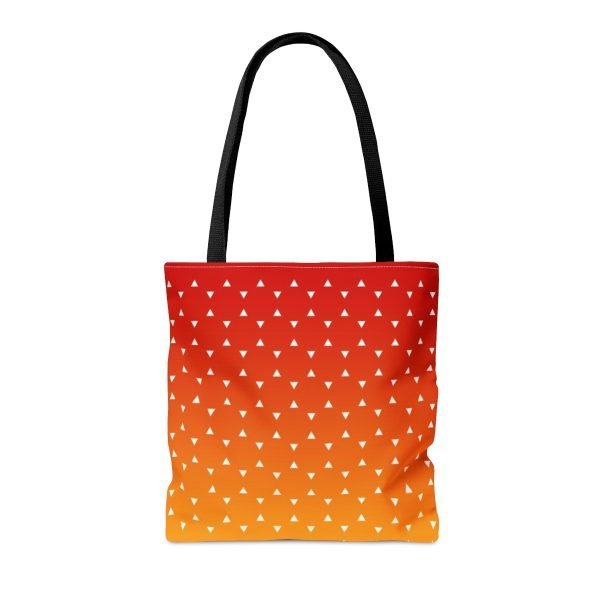 Geometric Tote Bag TINY triangles orange gradient - Image 2