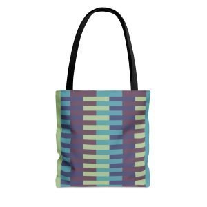 Geometric Tote Bag PEACOCK lime thin