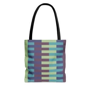 Geometric Tote Bag PEACOCK lime thick