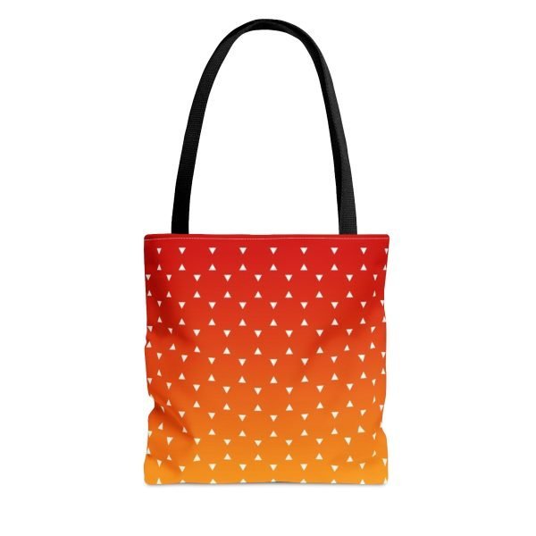 Geometric Tote Bag TINY triangles orange gradient - Image 5