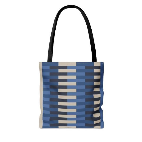 Geometric Tote Bag MARINE beige thin - Image 2