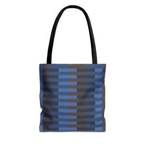 Geometric Tote Bag MARINE gray thin