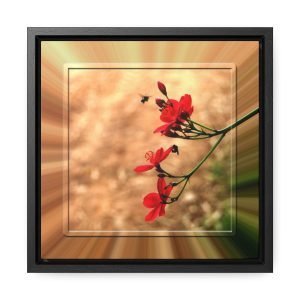 square framed wall art red princess