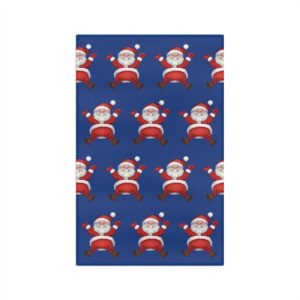 Christmas kitchen towel santa blue