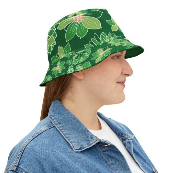 floral-bucket-hat-dahlias-green-dark