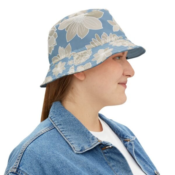 floral bucket hat greige sky