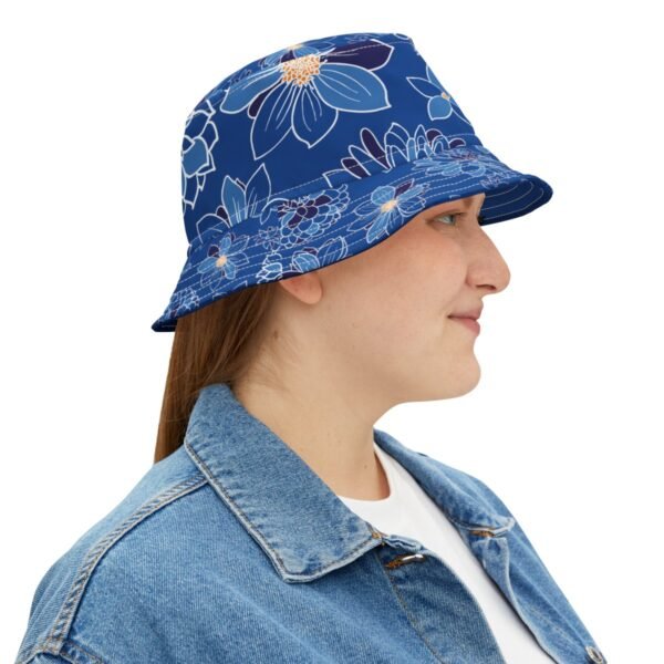 floral bucket hat blue medium