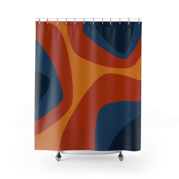Mid Century Modern Shower Curtain PALM - Image 2