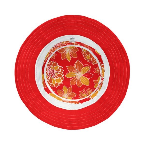 Floral Bucket Hat DAHLIAS orange - dark - Image 7