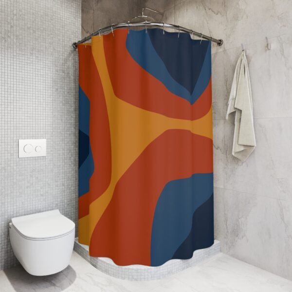 Mid Century Modern Shower Curtain PALM - Image 3