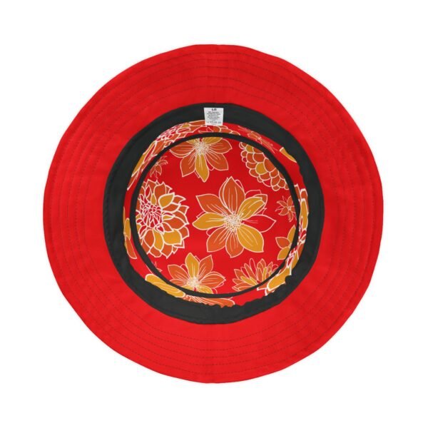 Floral Bucket Hat DAHLIAS orange - dark - Image 14