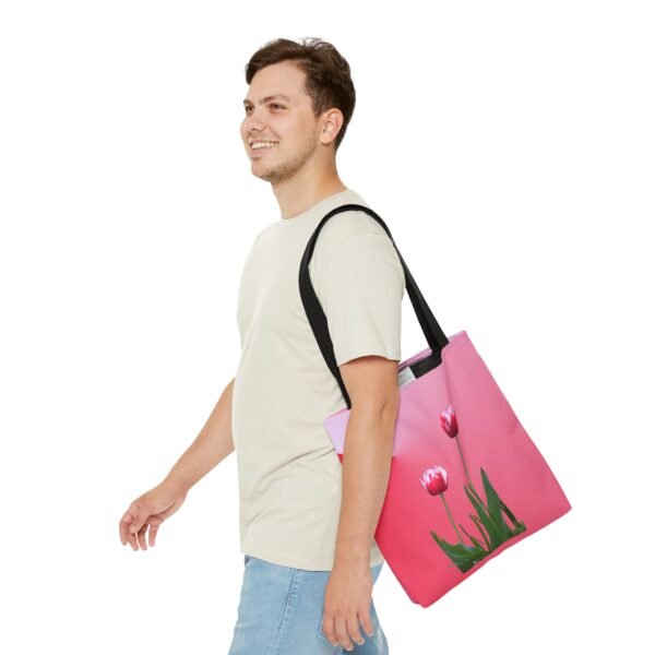 Floral Tote Bag SPOTTED TULIP pink - Image 7