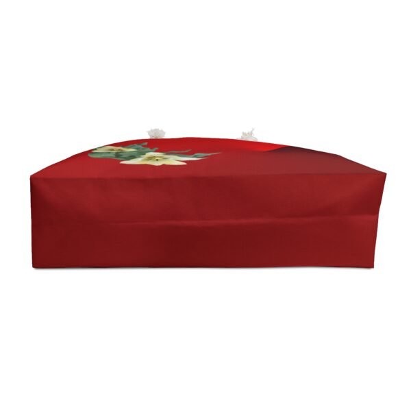 Floral Weekender Bag CREAM TULIP red - Image 5