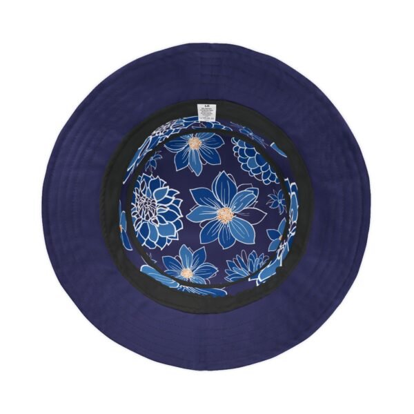 Floral Bucket Hat DAHLIAS blue - dark - Image 14