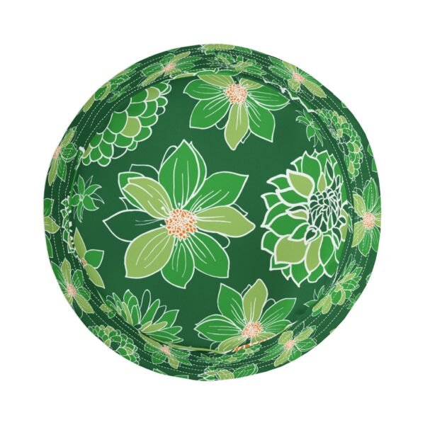 Floral Bucket Hat DAHLIAS green - dark - Image 6