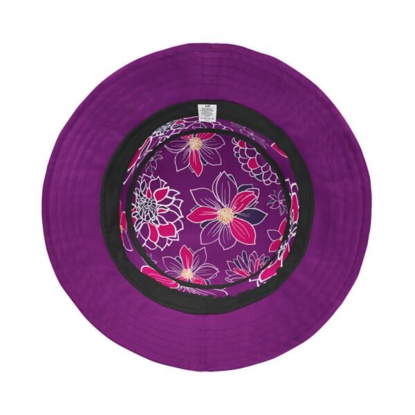 Floral Bucket Hat DAHLIAS purple - medium - Image 14