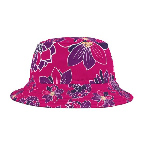 Floral Bucket Hat DAHLIAS purple - light - Image 9