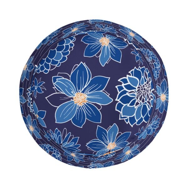Floral Bucket Hat DAHLIAS blue - dark - Image 6