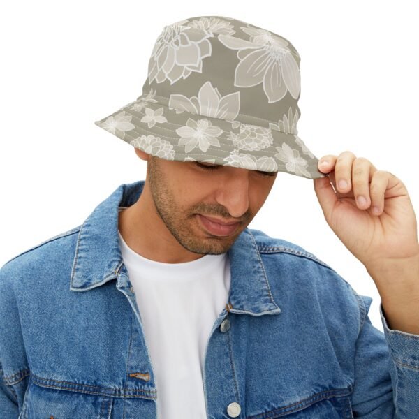 Floral Bucket Hat DAHLIA greige - dark - Image 8
