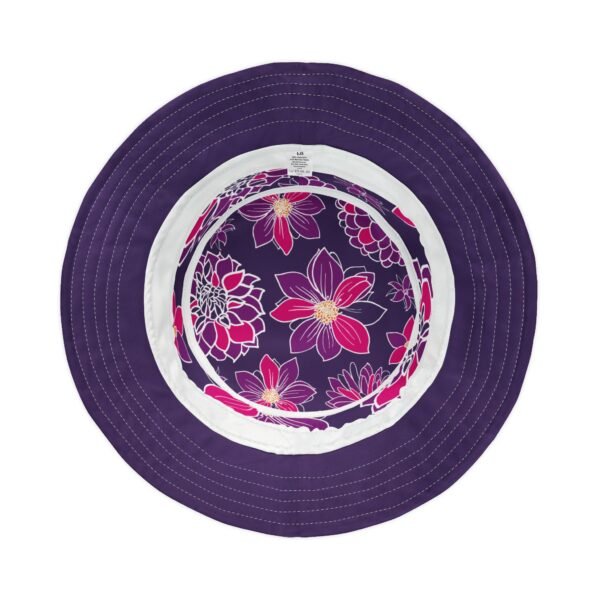 Floral Bucket Hat DAHLIAS purple - dark - Image 7