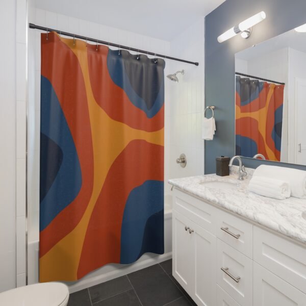 Mid Century Modern Shower Curtain PALM