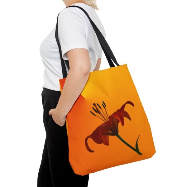 Floral Tote Bag ORANGE LILY - Image 4