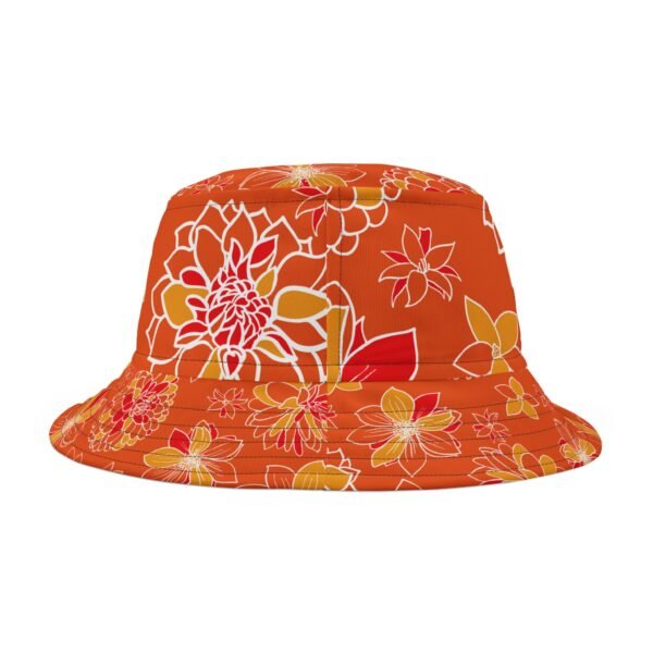 Floral Bucket Hat DAHLIAS orange - medium - Image 11