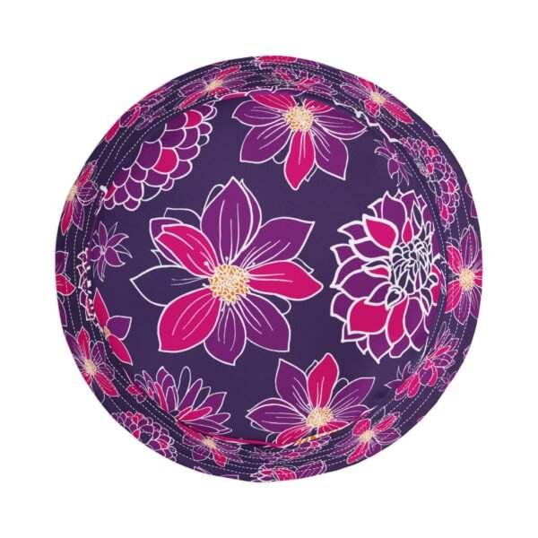 Floral Bucket Hat DAHLIAS purple - dark - Image 6