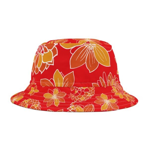 Floral Bucket Hat DAHLIAS orange - dark - Image 2