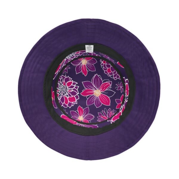 Floral Bucket Hat DAHLIAS purple - dark - Image 14
