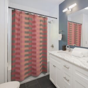 Geometric Shower Curtain AUTUMN gray