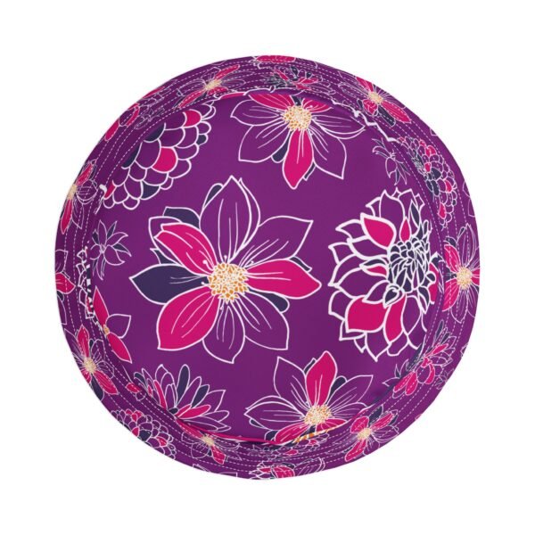 Floral Bucket Hat DAHLIAS purple - medium - Image 6
