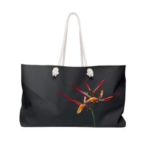 Floral Weekender Bag BIRD OF PARADISE black