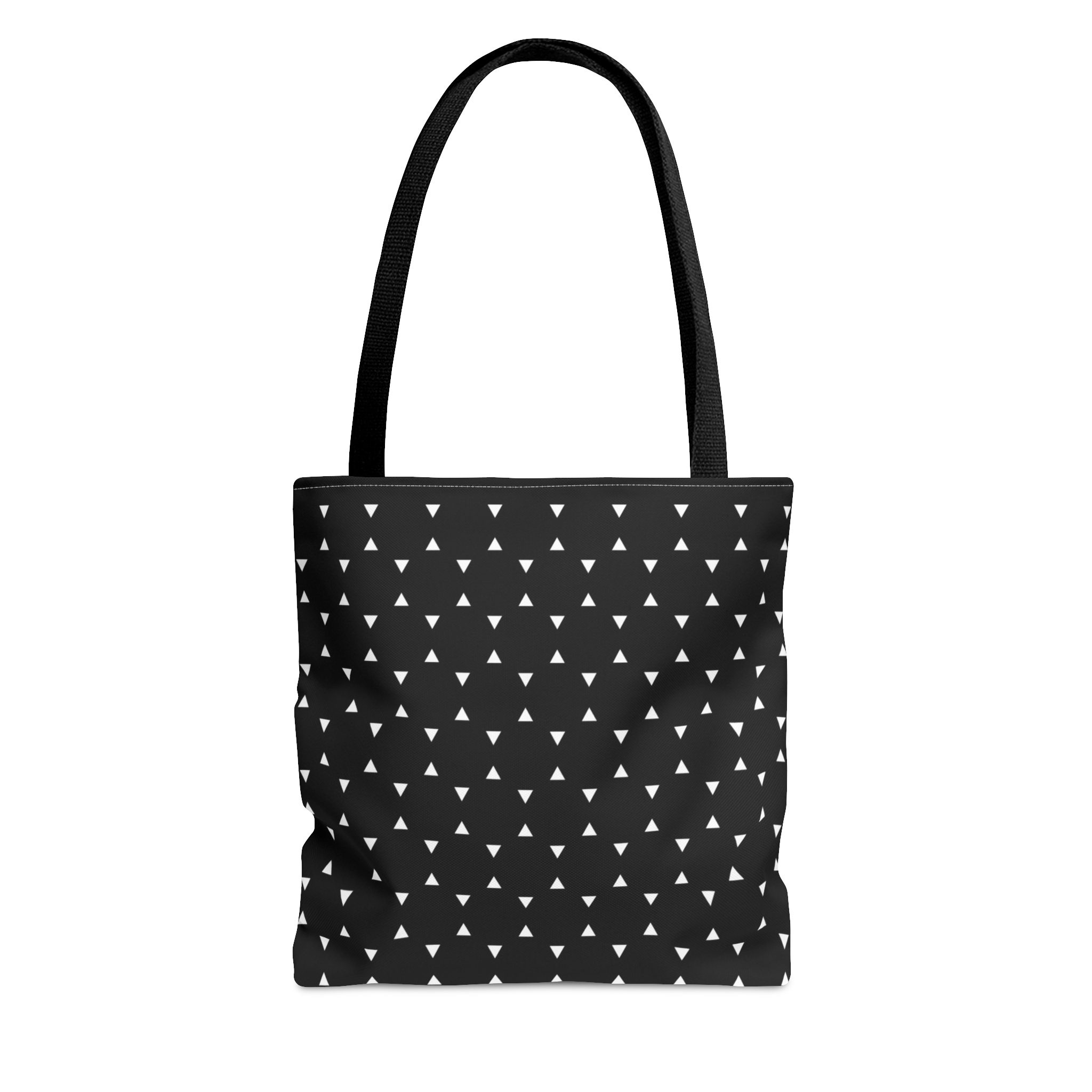 Geometric Tote Bag TINY triangles black - Image 9