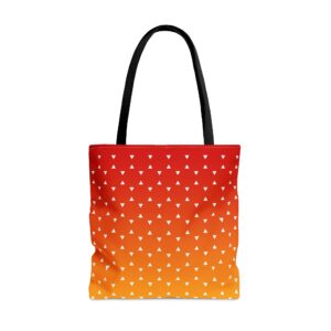 Geometric Tote Bag TINY triangles orange gradient