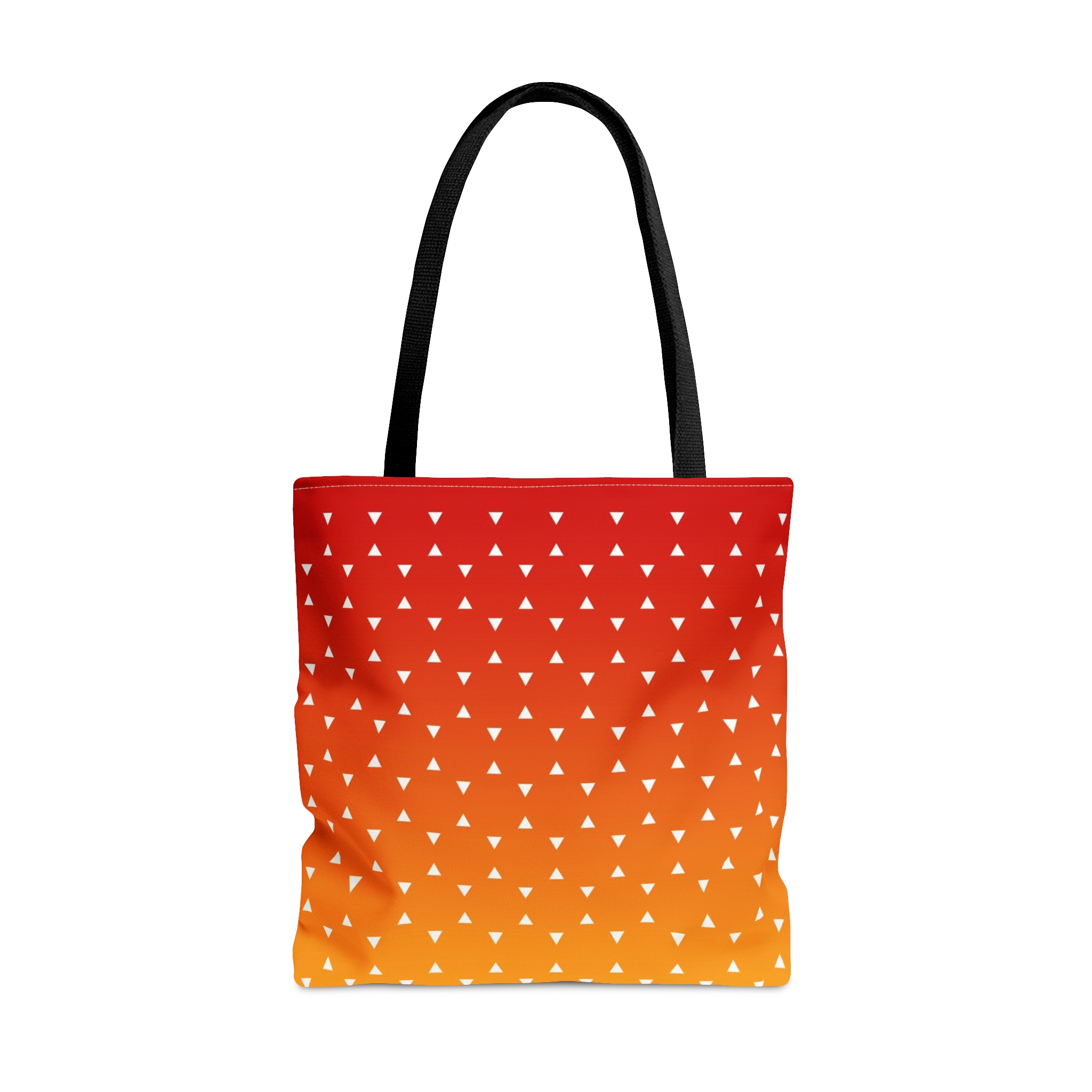 Geometric Tote Bag TINY triangles orange gradient
