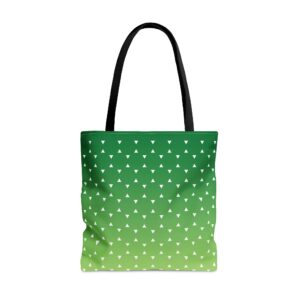 Geometric Tote Bag TINY triangles green gradient