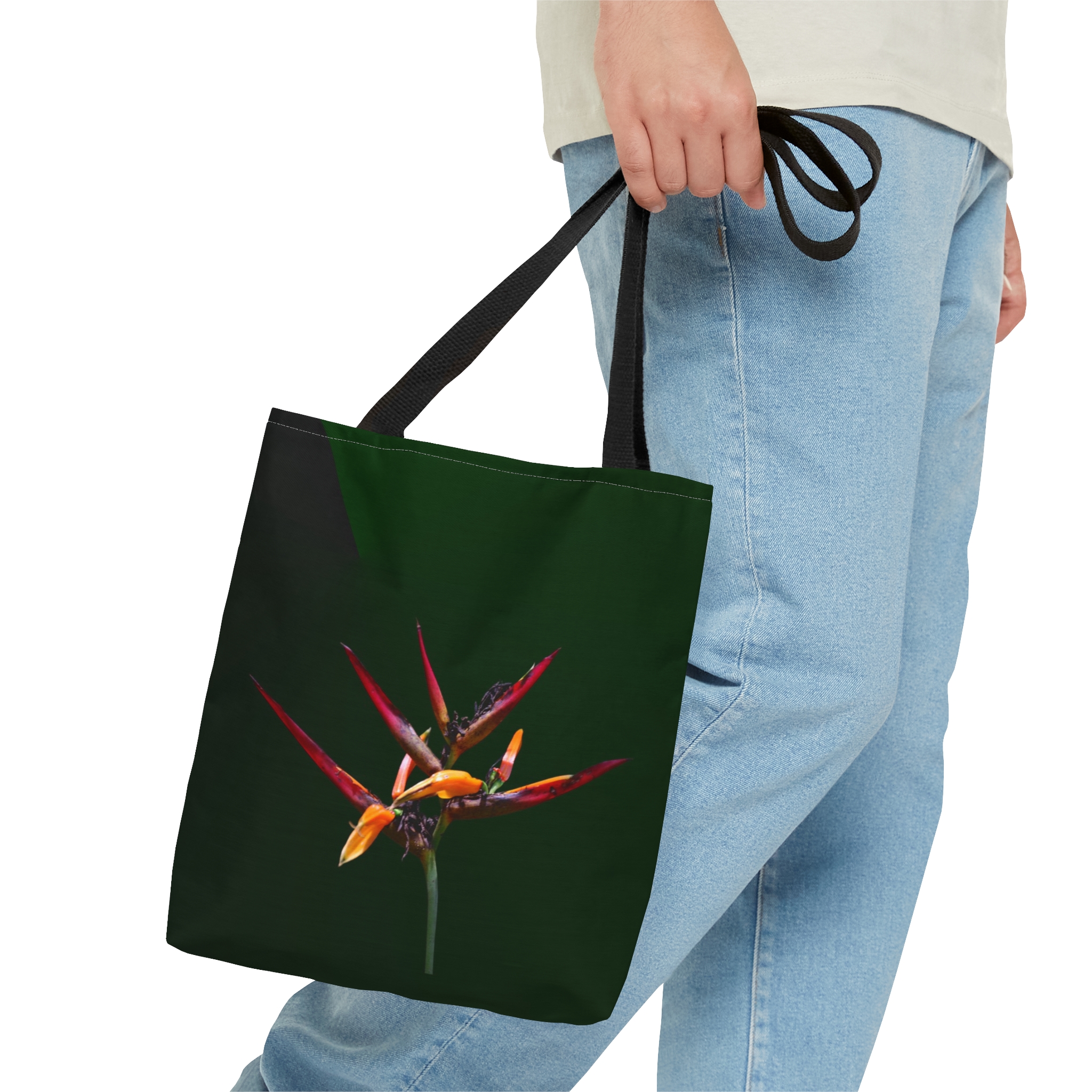 Floral Tote Bag BIRD OF PARADISE green - Image 12