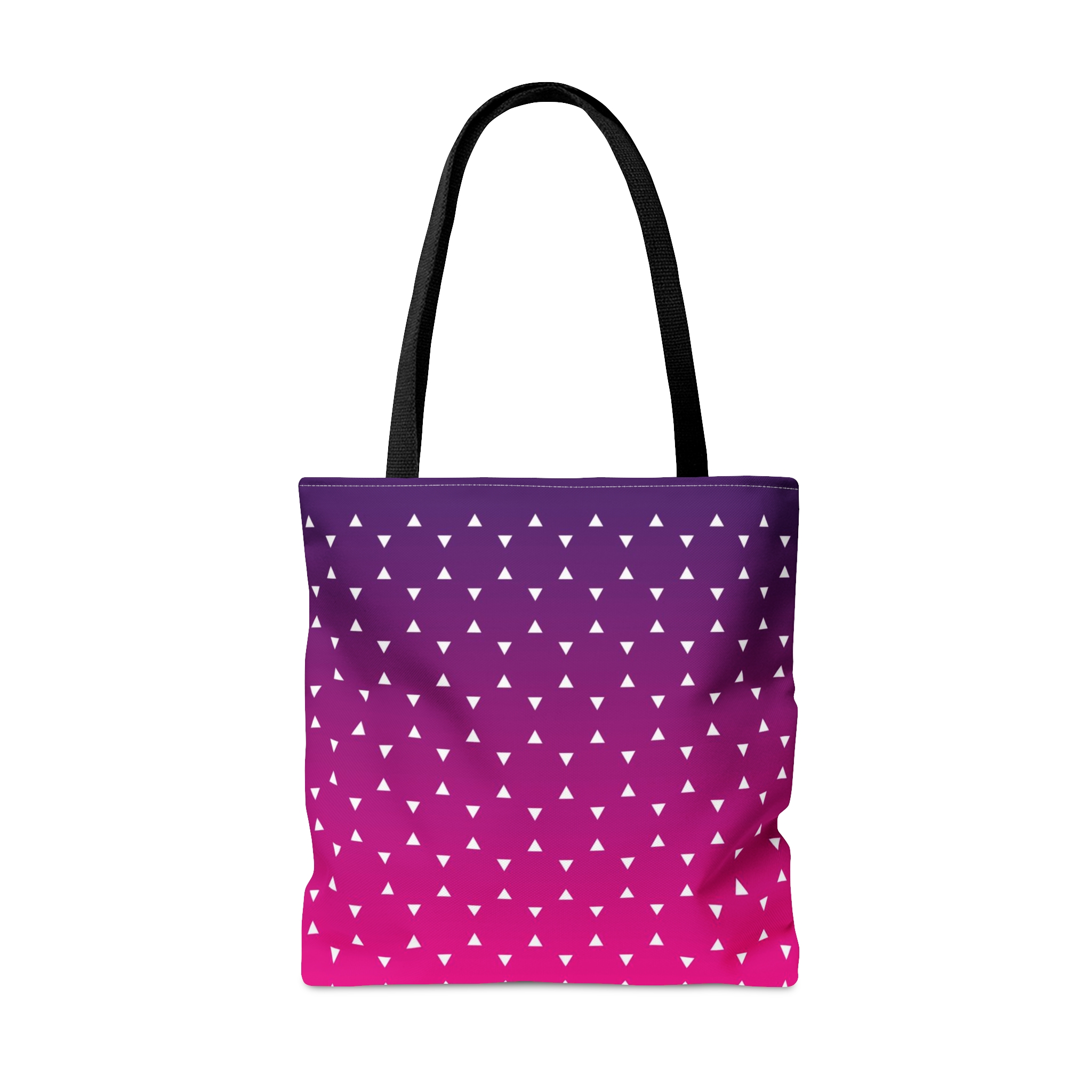 Geometric Tote Bag TINY triangles pink gradient - Image 2