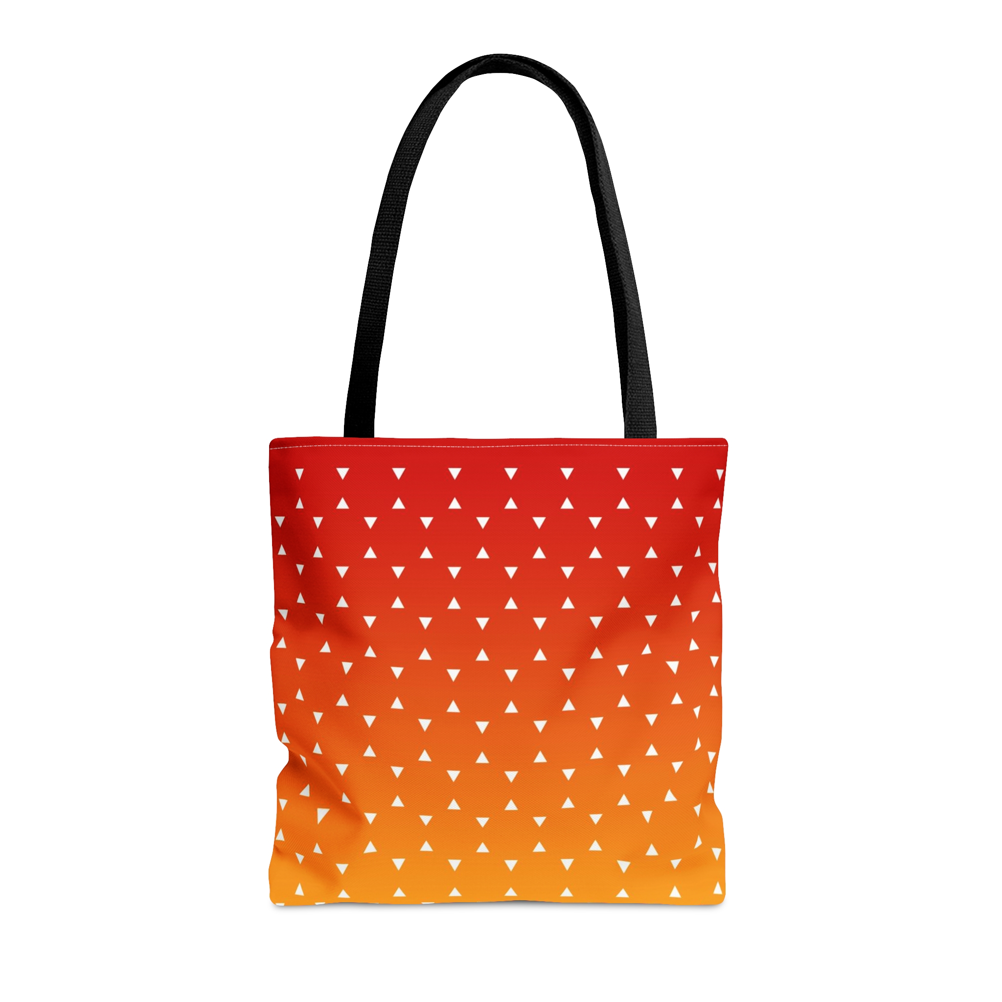 Geometric Tote Bag TINY triangles orange gradient - Image 5