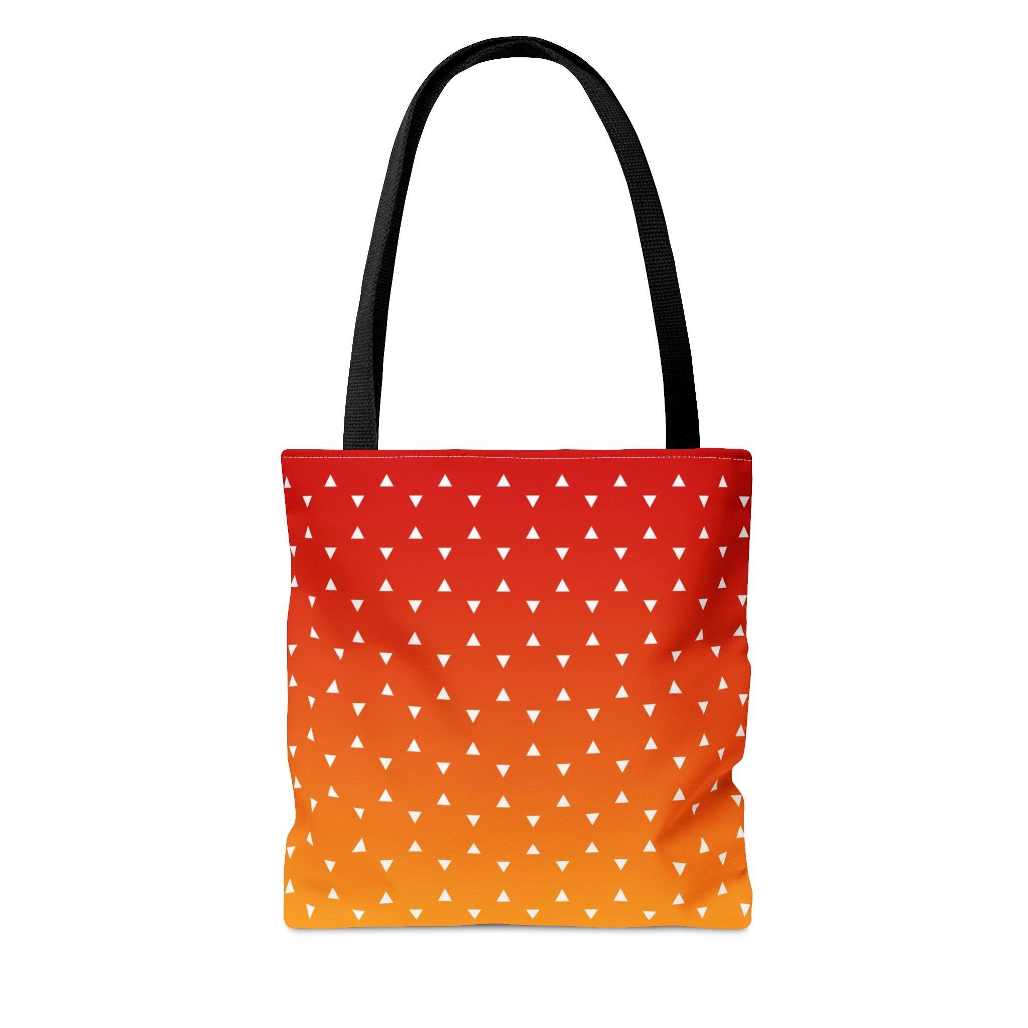 Geometric Tote Bag TINY triangles orange gradient - Image 10