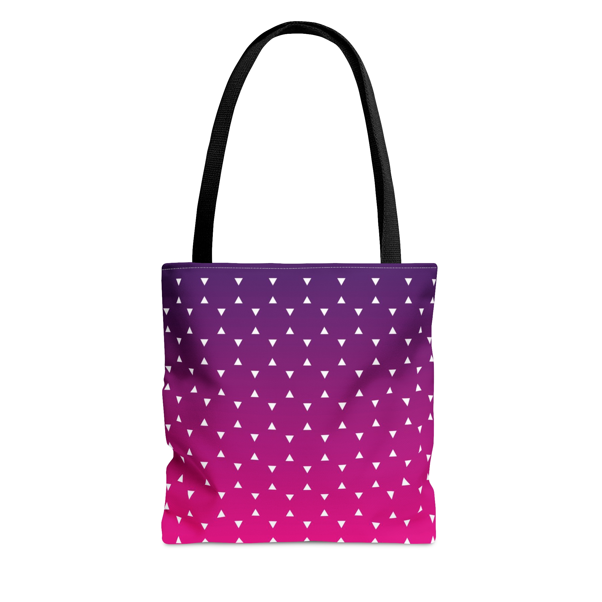 Geometric Tote Bag TINY triangles pink gradient - Image 9