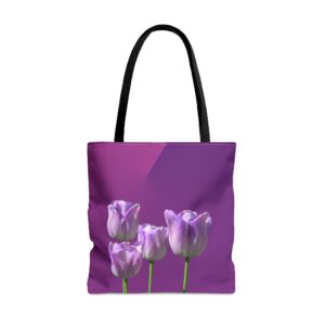 Floral Tote Bag PURPLE TULIP